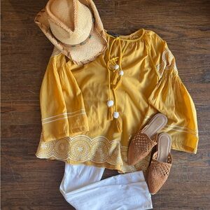 Yellow Bohemian Women's Top